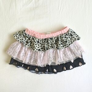 children's place tiered ruffle heart print tutu skirt 18-24 months baby girl